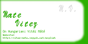 mate vitez business card
